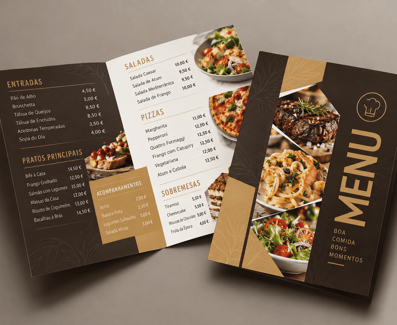 menu com dobra